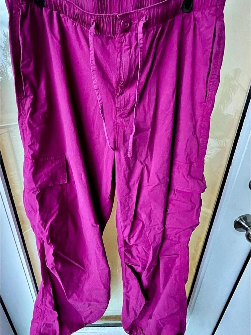 American Eagle Pink Cargo Jogger Pants Size Medium